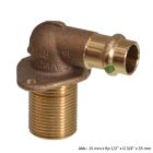 Viega Sanpress Wanddurchführung, Rotguss mit SC-Contur, Modell 2232.1, 15 mm x Rp 1/2" x G 3/4" x 25 mm